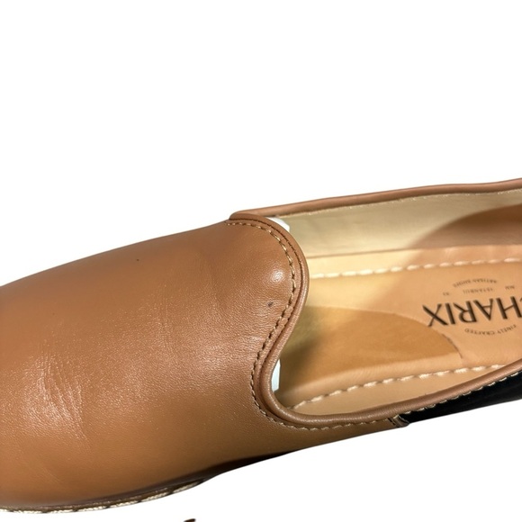 CHARIX - CAMEL BLACK SLIP ONS SHOES LOAFERS - HANDMADE FLATS - size 41.5 - Picture 11 of 14